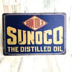 ブリキ看板☆ SUNOCO スノコオイル 119