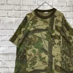 USA製90sヴィンテージTシャツ！シングルステッチ　ベージュ迷彩古着XL71