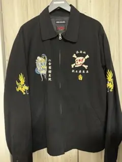 良品　ルードギャラリー　ジャケット　スカジャン　音ジャン　スカル　虎　刺繍　3 RUDE GALLERY STONED TIGER x MARIA SOUVENIR JACKET | RUDO-WEB