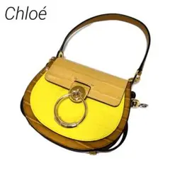 クロエ Chloe クロコ型押し テス 2way ハンドバッグ ショルダーバッグ