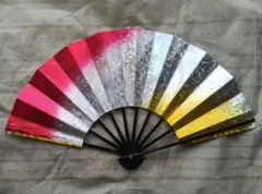 ❀扇子❀日本舞踊❀金銀赤❀新品同様❀即購入OKです¡