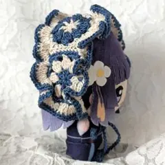 〈フォグブルー色〉ぬい服　ヘッドドレス　ちびぐるみ　にじぬい　おまんじゅう