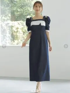 お値下げ不可　SNIDEL バイカラーバリエワンピース