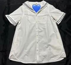 Wcloset セーラー襟 ホワイトシャツ