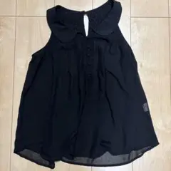 【美品】ブラックノースリーブブラウス