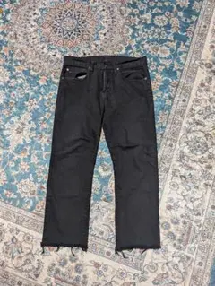 POLO カットオフ　ブラックストレートデニム 30/30