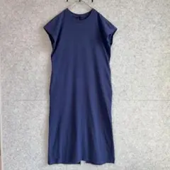 【ユニクロ UNIQLO】 フレンチスリーブ ゆったり Tシャツ ワンピース M