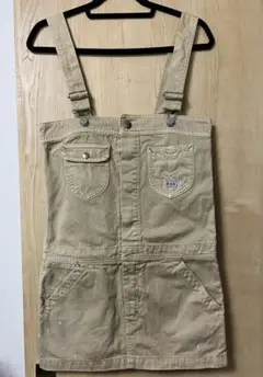 Rna ジャンパースカート デニム ベージュ ダメージ加工 美品