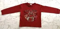 マジレンジャー　子供服　ロングTシャツ　120サイズ　バンダイ　赤　ロゴ入シャツ