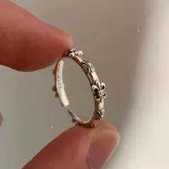 silver925 CHクロス×フレアシルバー925リング
