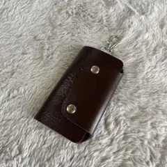 美品✨レザーキーケース　ブラウン