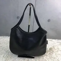 アニエスべー ハンドバッグ ブラック レザー 黒