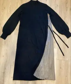 GU ロングニットワンピース Sサイズ 黒
