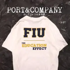 PORT&COMPANY 白Tシャツ　フロリダ国際大学　L