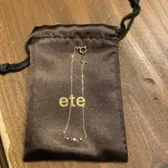 ete■K18YGダイアモンドブレスレット
