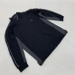 FIRST DOWN ジャケット ブラック グレー フルジップ スポーツ LL
