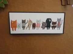 ベッキー ソーンズ「ピクニック キャット3」★＜樹脂フレーム＞猫　ネコ　ねこ