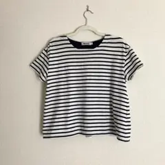 ミルクフェド　後ろリボン　ボーダーTシャツ