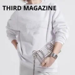 完売品⭐️THIRD MAGAZINE ロゴ刺繍　スウェット　ビッグロゴ