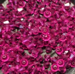 ⑱スワロフスキー ビーズ 5301 フクシア 4.0mm　◉15g…200個以上