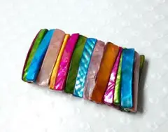 バングル 【A/14】 シェル　カラフルコーティング　貝　ブレスレット