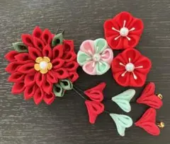 ⭐︎つまみ細工髪飾り七五三結婚式発表会 成人式卒業式