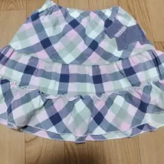 チェック柄フリルスカート 110cm