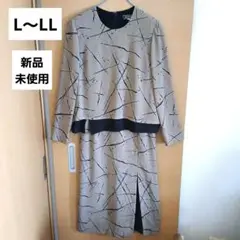EX'ROBE ロングスカートセットアップ 13号 ヴィンテージ