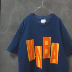 90s Champion WNBA アートロゴグラフィック Tシャツ ネイビー