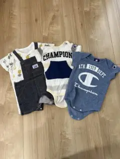Lee パイナップル柄オーバーオール & Champion 2点セット