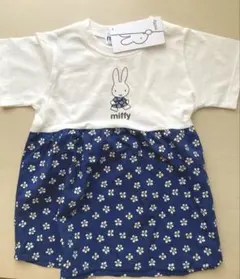 新品　子ども服　ミッフィー 花柄　フラワー　ワンピース風　チュニック　100
