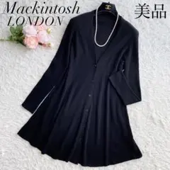 美品◆マッキントッシュ ロングカーディガン チュニック イタリア ブラック 38