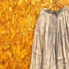 LAGUNAMOON ラグナムーン ロング丈 フレアスカート しわ加工