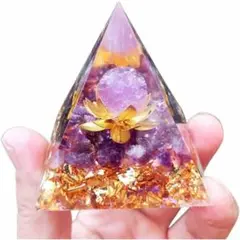 オルゴナイト ピラミッド 60x60mm 天然石 ペンダント 7つのチャクラ パ