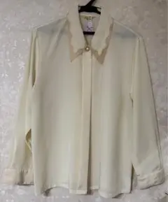 吉村長袖シャツ クリーム色　サイズ85(L?)