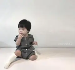 nunubiel ロンパース チャコール 80cm