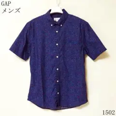 GAP メンズ半袖花柄ワイシャツSサイズ美品