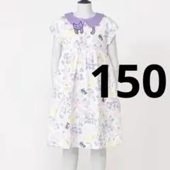 アナスイミニ　ANNA SUI mini ネコ衿花柄プリントカットワンピース