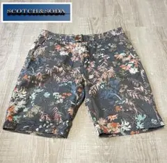 美品) SCOTCH&SODA フローラル柄ショートパンツ W32