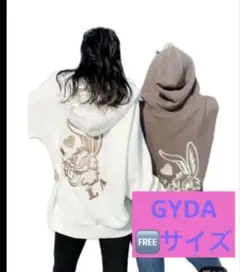 GYDA♡バニーキャラクター オーバーサイズパーカーウィメンズ小顔効果