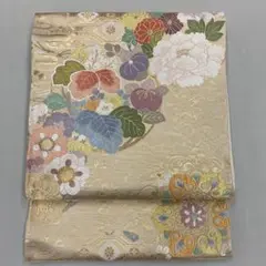 新品「即決価格」西陣織正絹 礼装用袋帯(仕立上り)ロイヤル牡丹丸華宴紋特選織