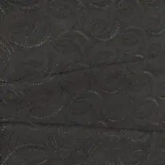 刺繍模様のある生地　黒色　幅120cm長さ160cm