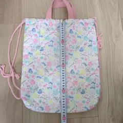 巾着袋 ピンク系 星とハート デザイン