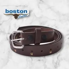 USA Boston Leather ベルト レザーベルト ナローベルト