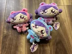 【新品】しなこ　ちゃん　ぬいぐるみ　大　紫　ピンク　ブルー　セット　475 推し