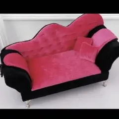 ソファー型ジュエリーボックス　鏡付き　ミニチュア家具