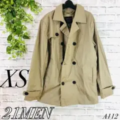 21MEN ダブルブレスト ジャケット ベージュ 【美品】 XS コットン