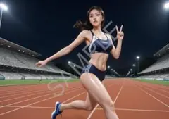 アートポスター A4 AI 美女 グラビア B1402