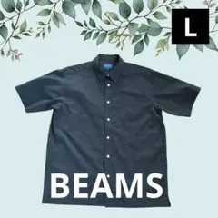 【匿名配送】BEAMS サッカーシャツ　ネイビー　半袖　サイズL