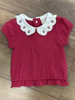 プティマイン　イチゴ柄　ブラウス